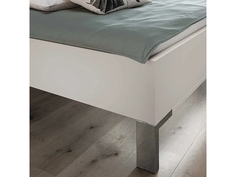 Doppelbett Bettgestell in Weiß - modernes Design
