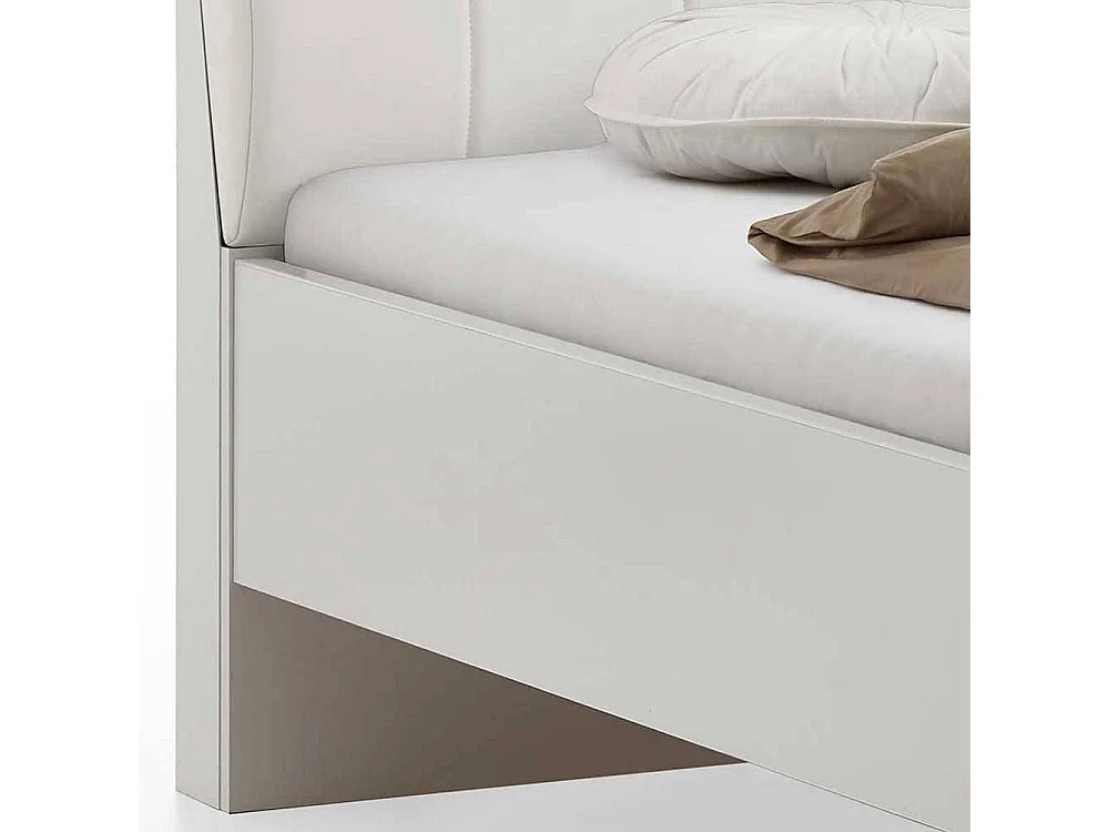 Doppelbett Bettgestell in Weiß - modernes Design