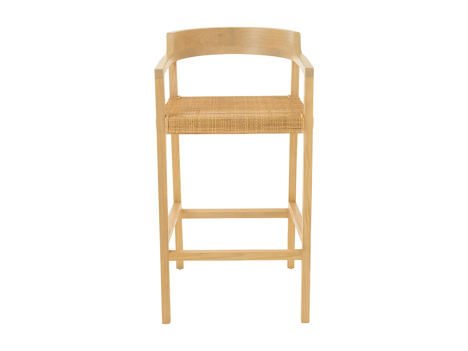 Silla de bar SUKA de madera de roble – Diseño contemporáneo-Color Marrón