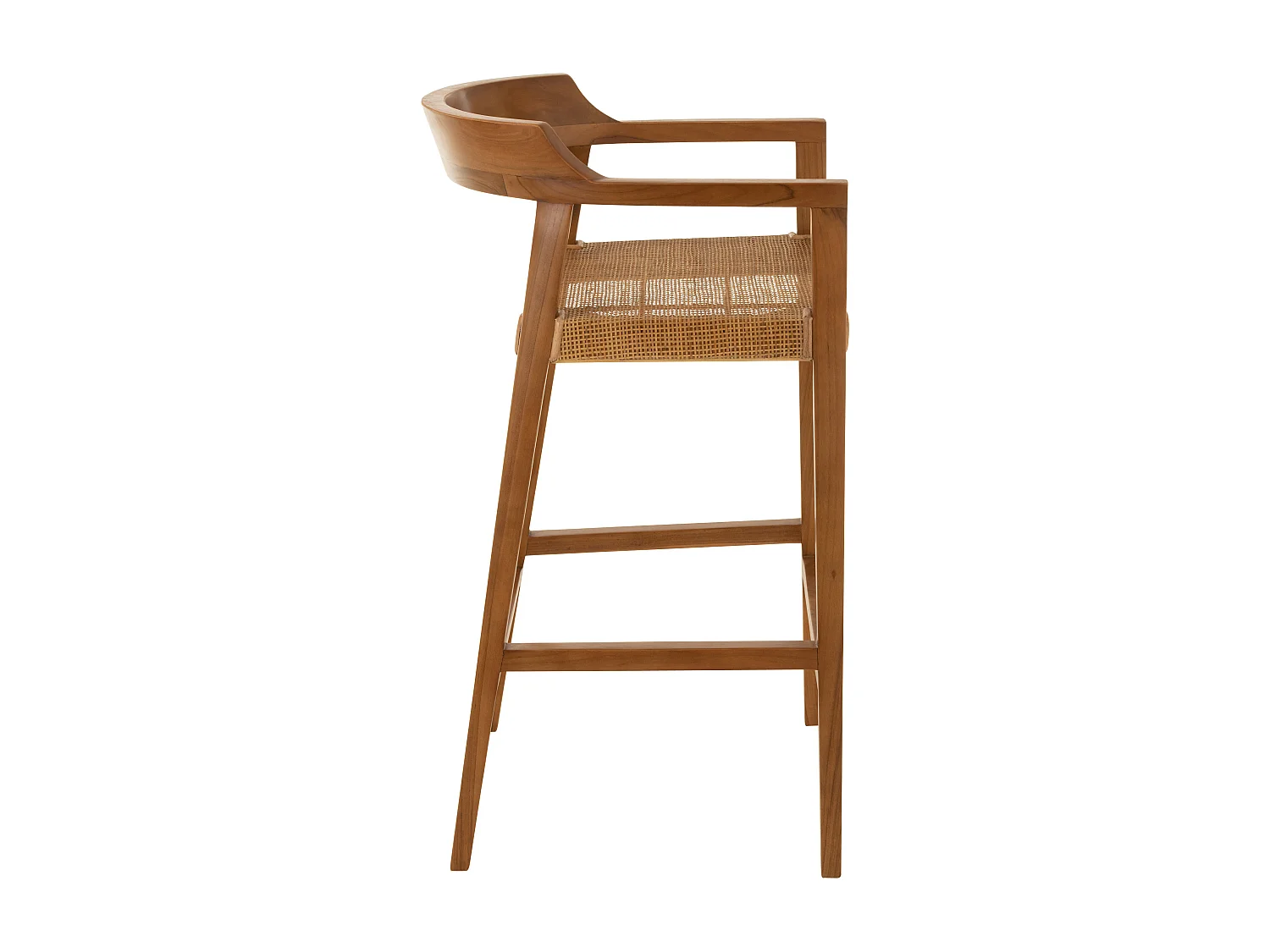 Silla de bar SUKA de madera de roble – Diseño contemporáneo-Color Marrón