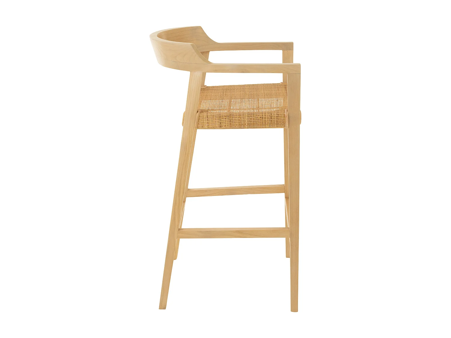 Silla de bar SUKA de madera de roble – Diseño contemporáneo-Color Marrón