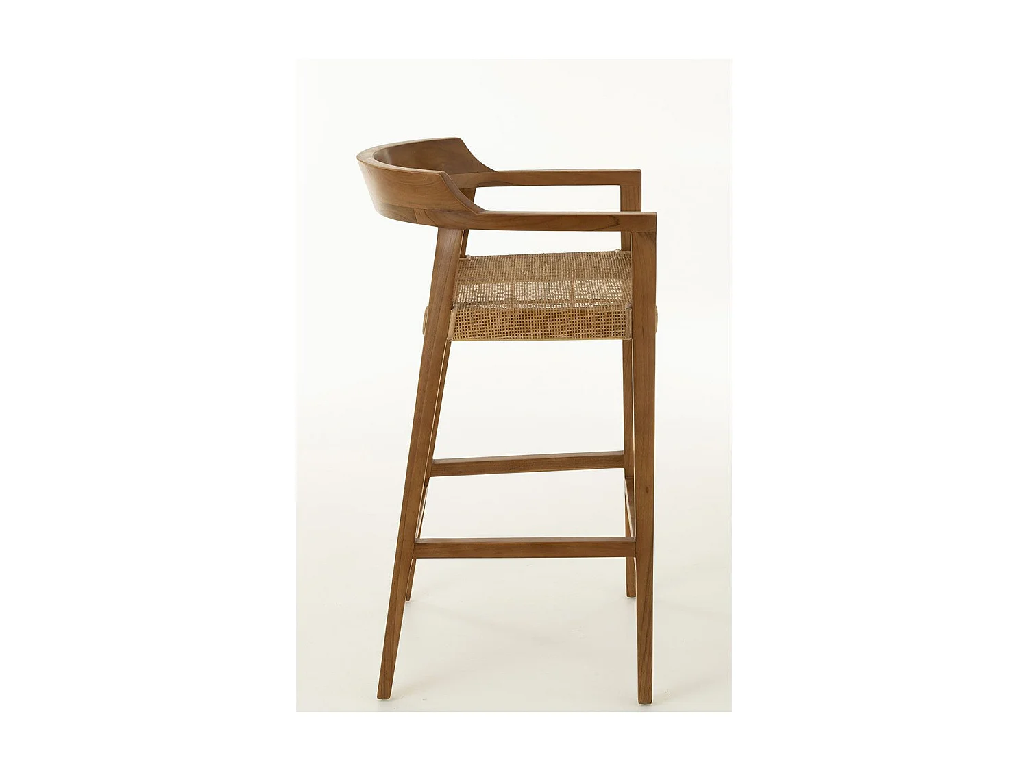 Silla de bar SUKA de madera de roble – Diseño contemporáneo-Color Marrón