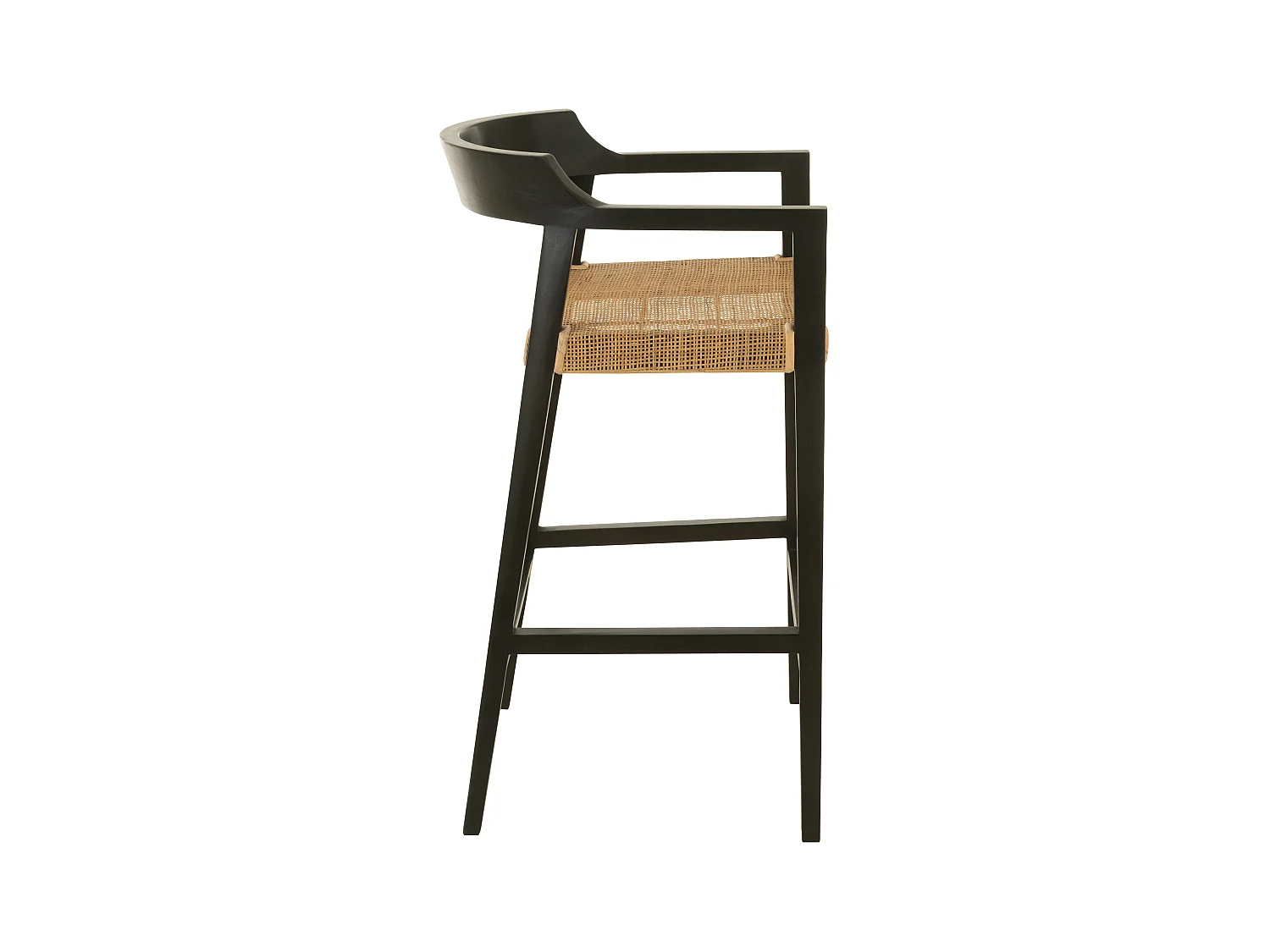 Tabouret de Bar Design "Sungkai" 100cm Noir