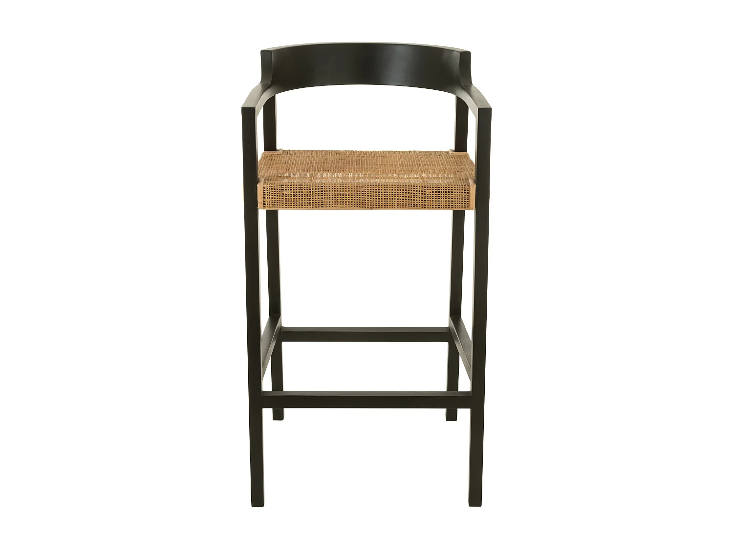 Silla de bar SUKA de madera de roble – Diseño contemporáneo-Color Negro