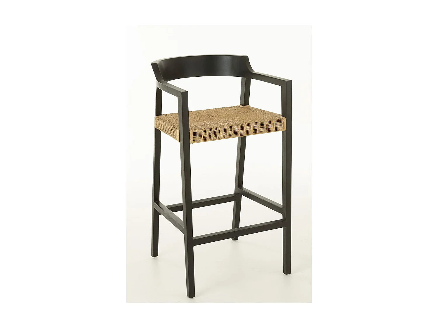 Silla de bar SUKA de madera de roble – Diseño contemporáneo-Color Negro