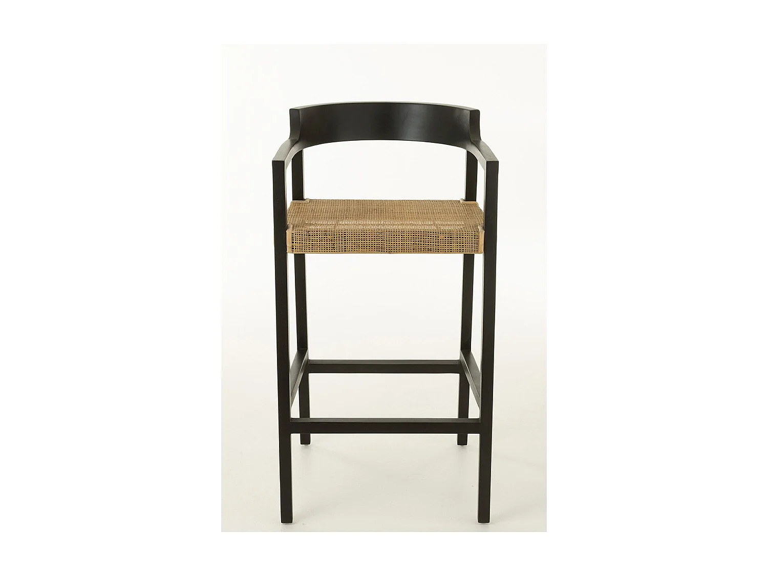 Silla de bar SUKA de madera de roble – Diseño contemporáneo-Color Negro