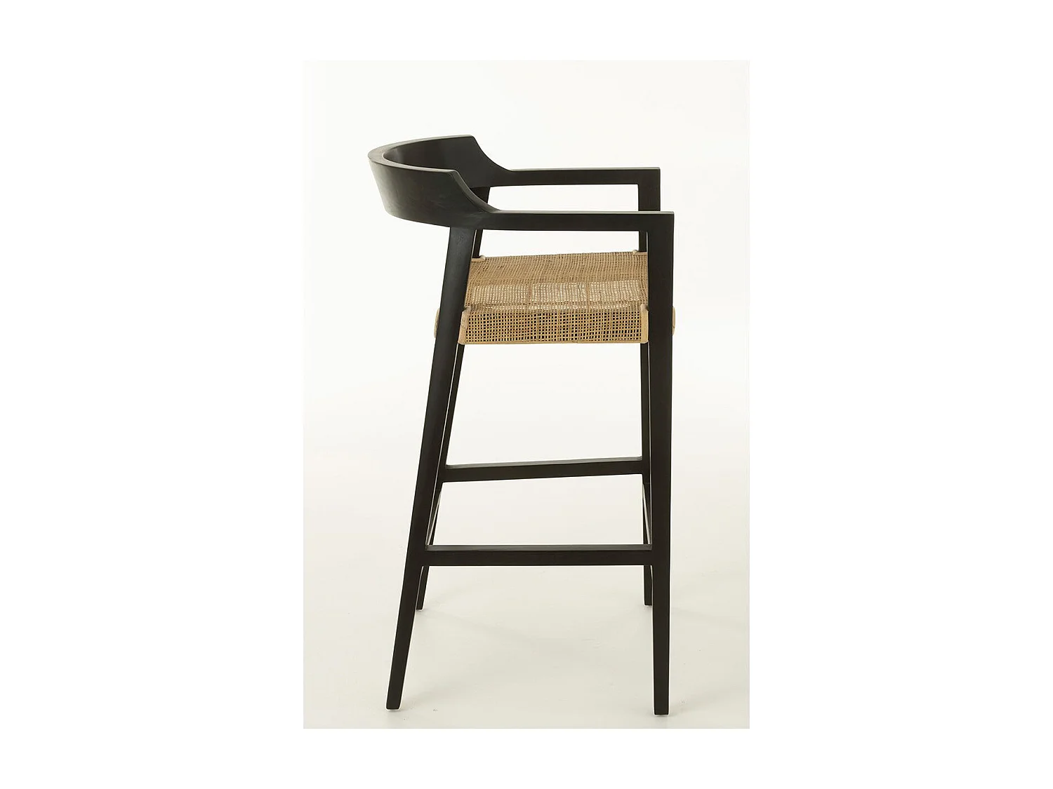 Silla de bar SUKA de madera de roble – Diseño contemporáneo-Color Negro