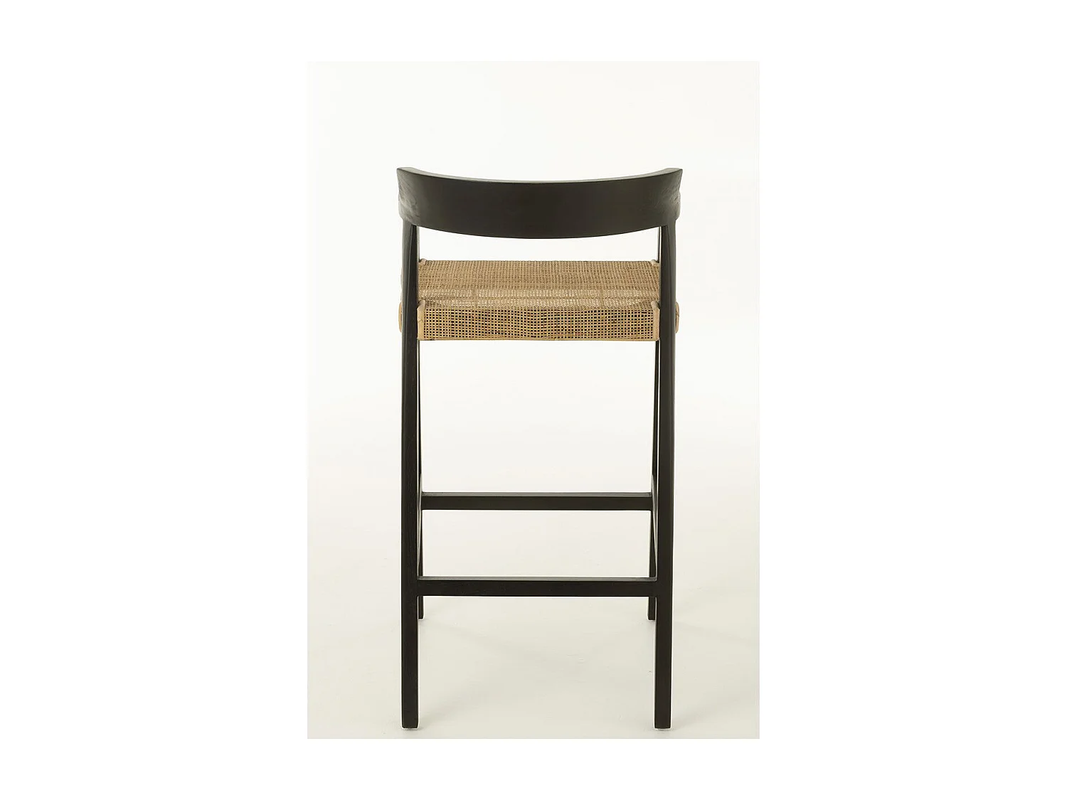 Silla de bar SUKA de madera de roble – Diseño contemporáneo-Color Negro