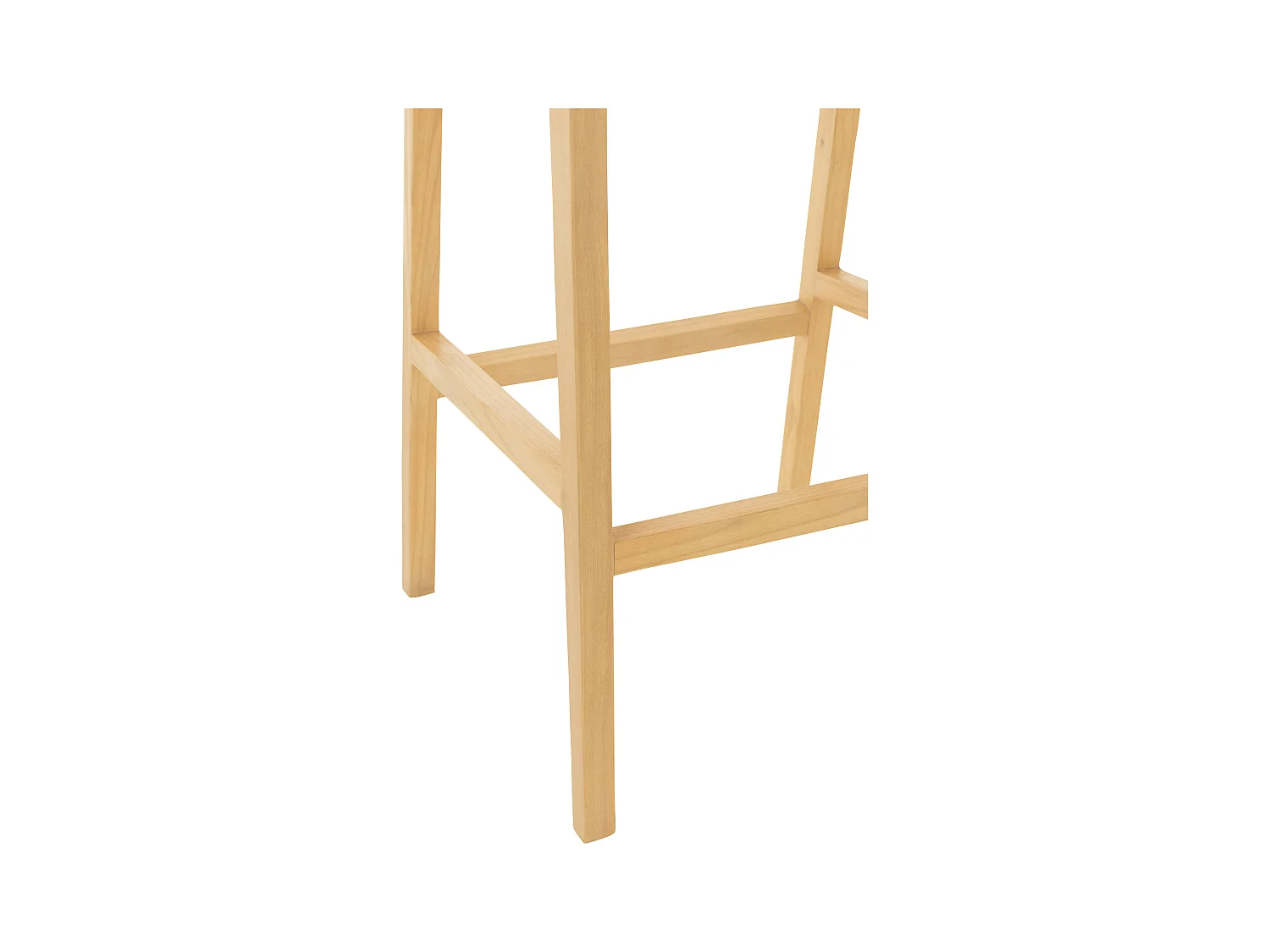 Silla de bar SUKA de madera de roble – Diseño contemporáneo-Color ribete verde crudo