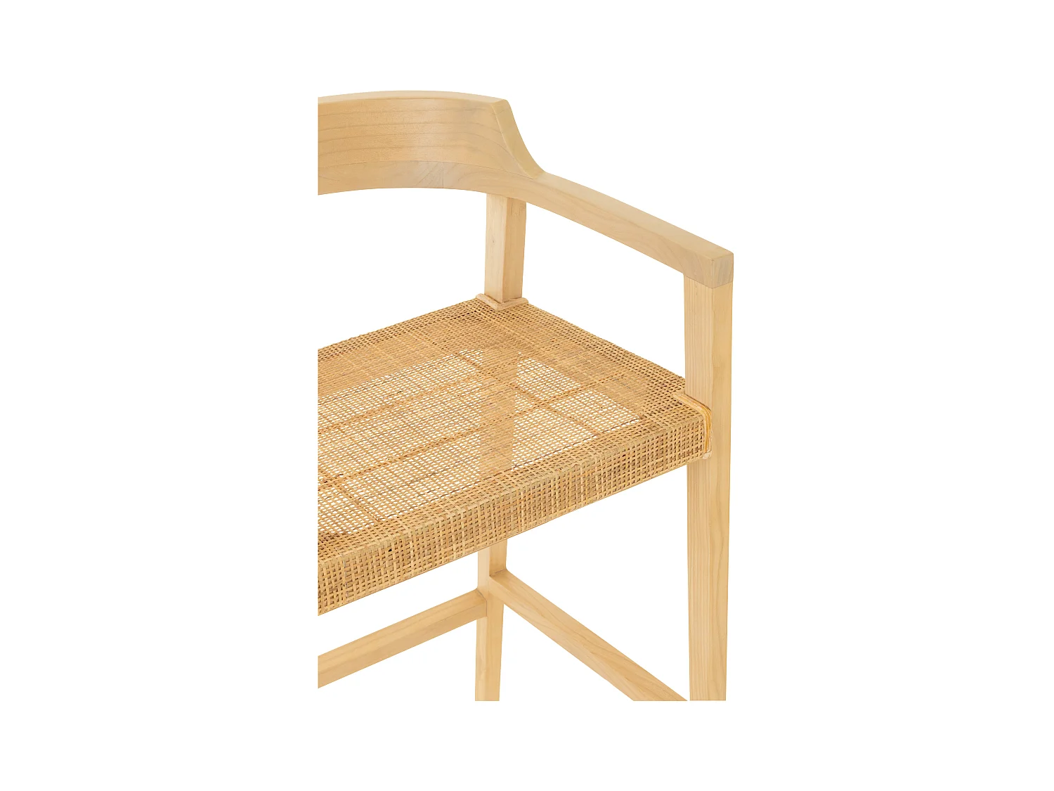 Silla de bar SUKA de madera de roble – Diseño contemporáneo-Color ribete verde crudo