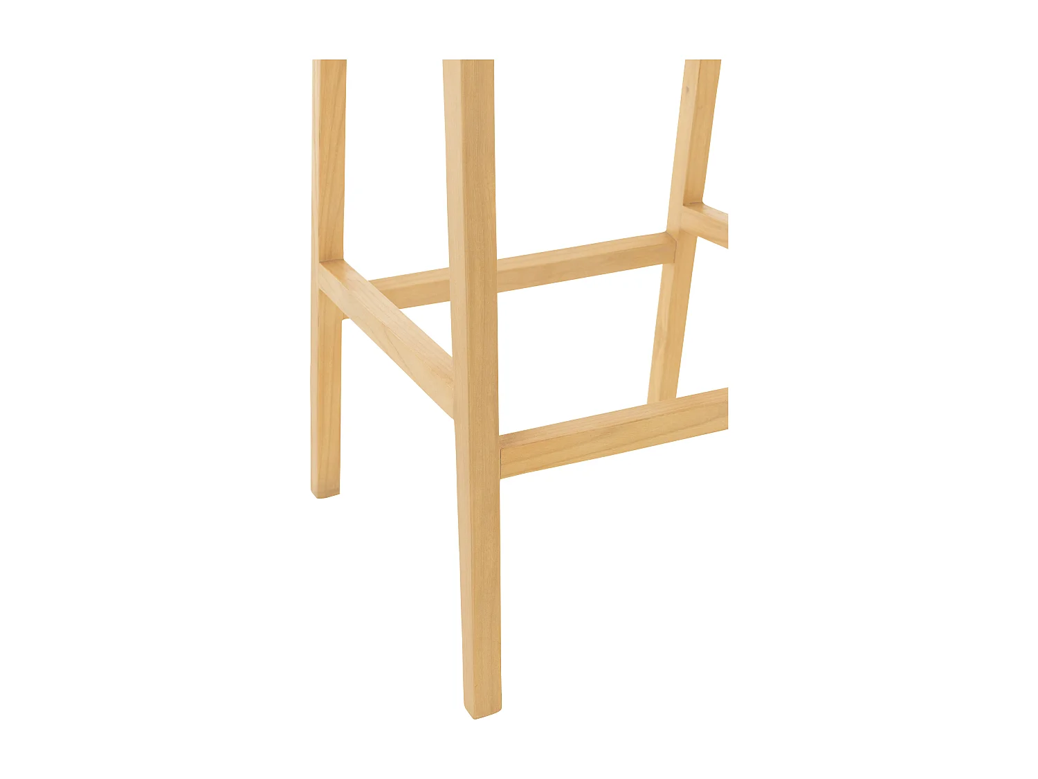 Silla de bar SUKA de madera de roble – Diseño contemporáneo-Color ribete verde crudo