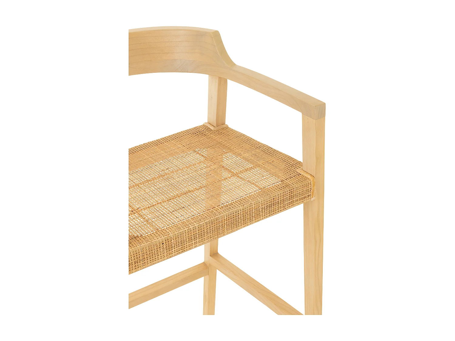 Silla de bar SUKA de madera de roble – Diseño contemporáneo-Color ribete verde crudo