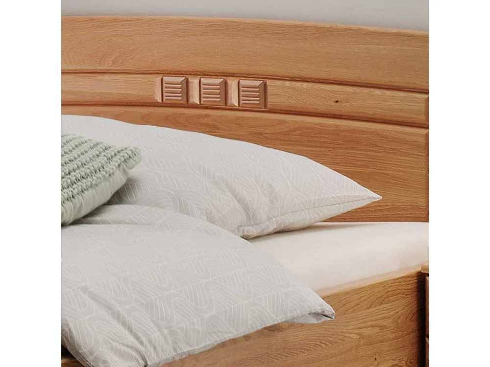 Seniorenbett aus Eiche teilmassiv Nachtkommode (zweiteilig)