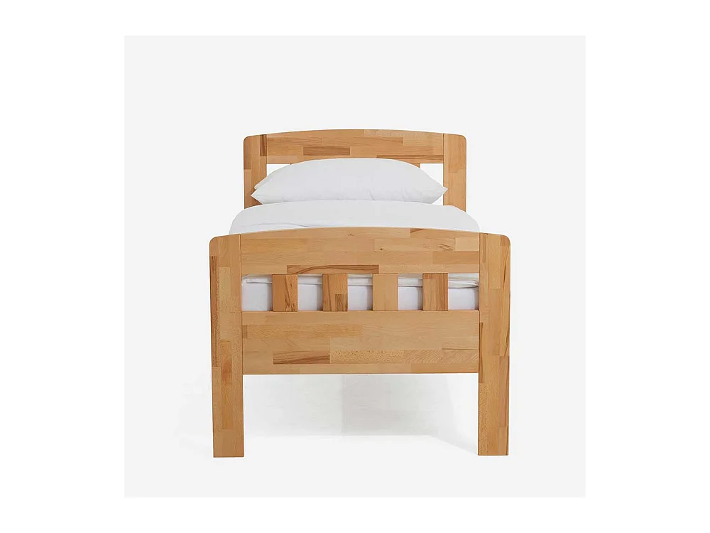 Komfortbett aus Kernbuche Massivholz mit Nachttisch (zweiteilig)