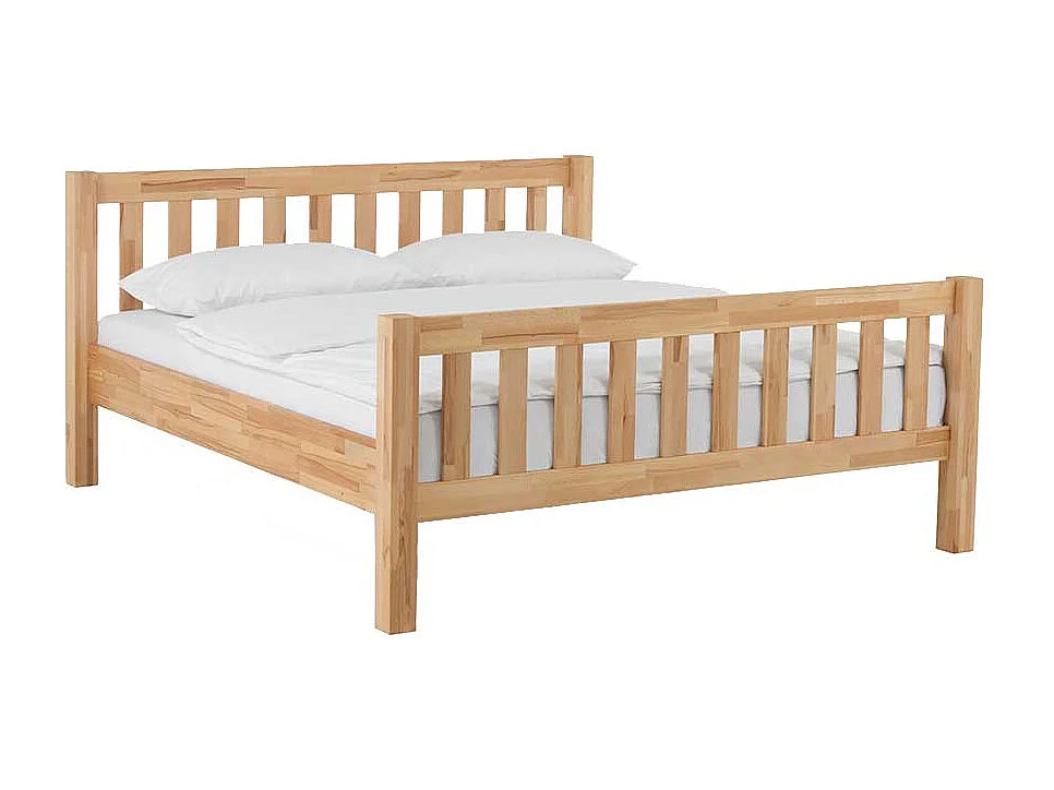 Bett aus Kernbuche massiv natur geölt