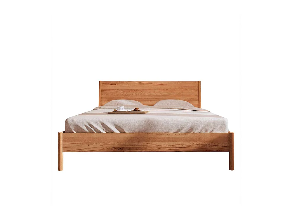 Bett Wildeiche geölt aus Massivholz wahlweise mit Nachtkonsolen