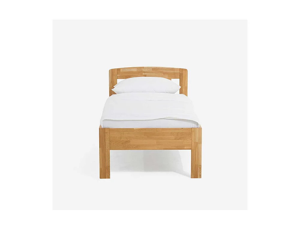 Singlebett aus Wildeiche Massivholz Honigfarben geölt