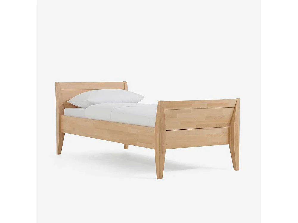 Einzelbett aus Buche Massivholz mit Überlänge