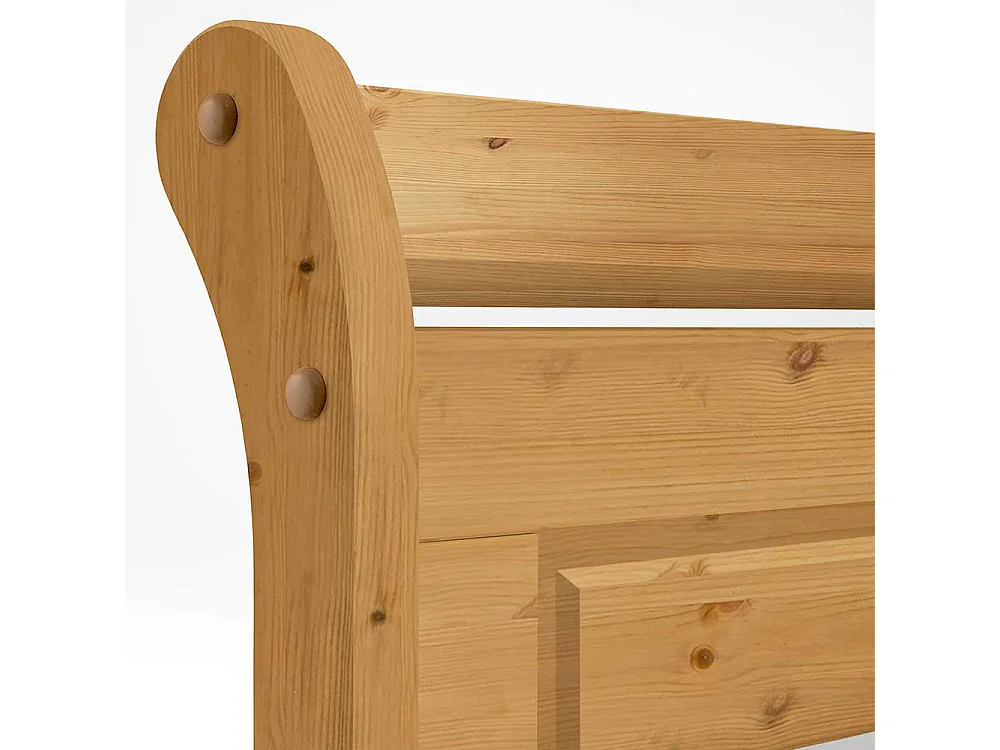 Doppelbett aus Kiefer Massivholz Landhaus