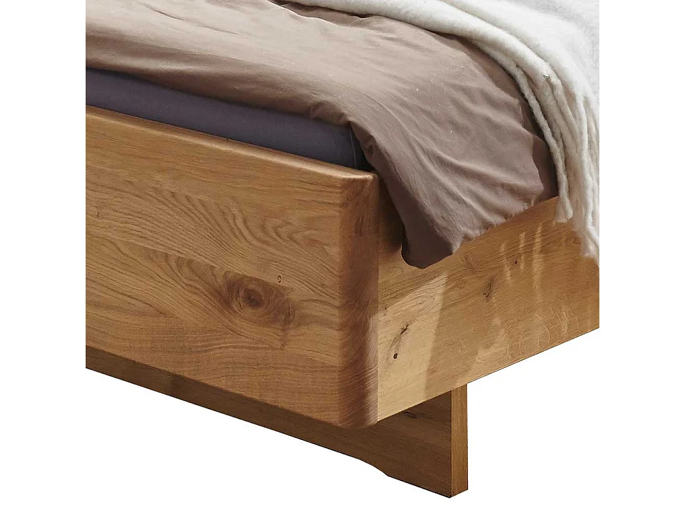 Doppelbett mit Polster in Dunkelbraun Kunstleder 48 cm Einstiegshöhe