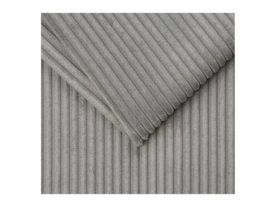 Canapé d'angle avec fonction couchage et coffre de lit, Canapé en U, Canapé en U tissu Gabon Zoom Gris