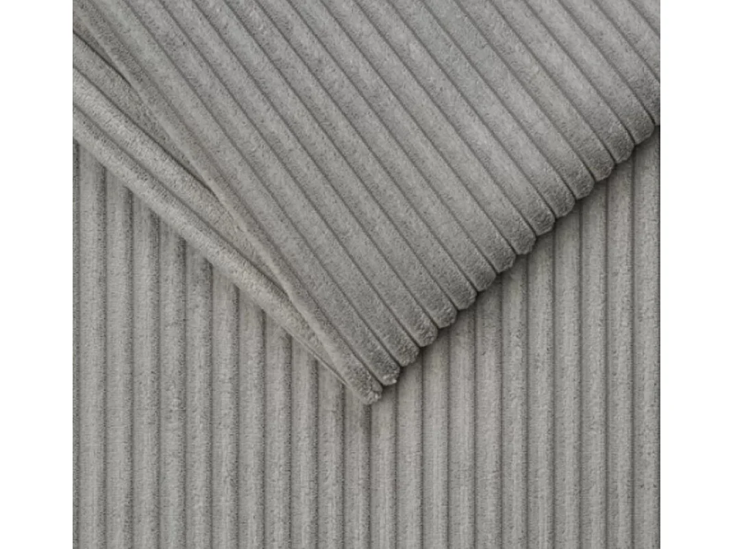 Canapé d'angle avec fonction couchage et coffre de lit, Canapé en U, Canapé en U tissu Gabon Zoom Gris