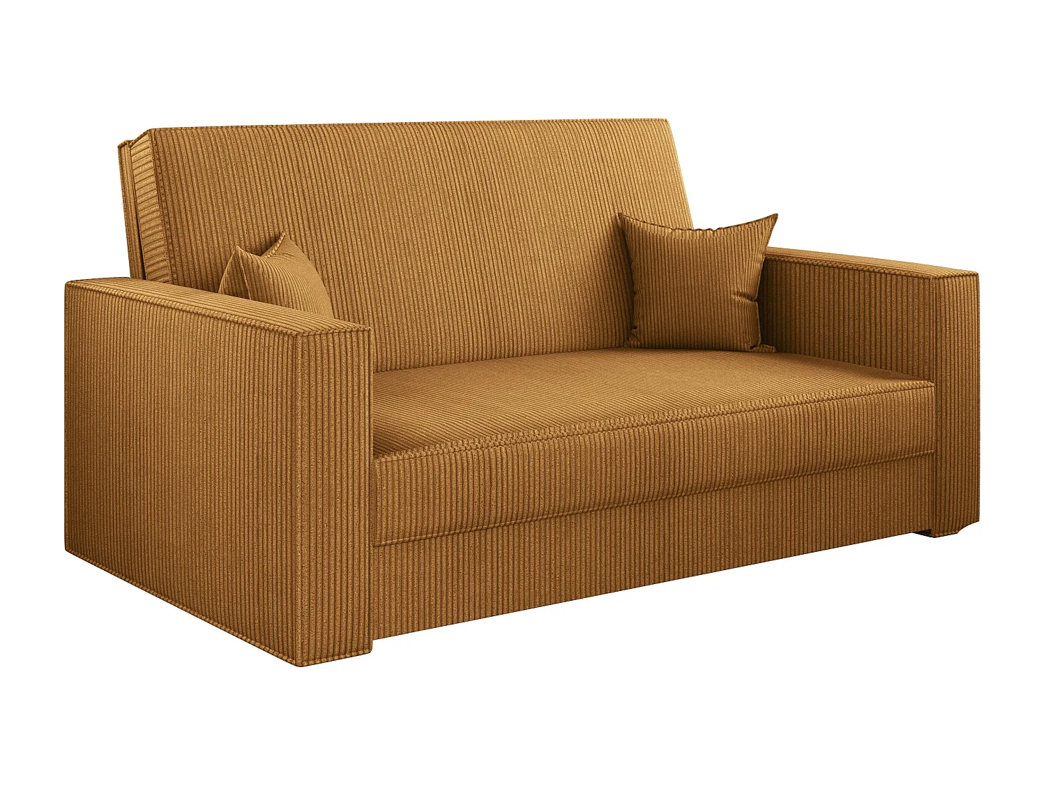 Canapé classique convertible AMERICA - tissu Poso moutarde