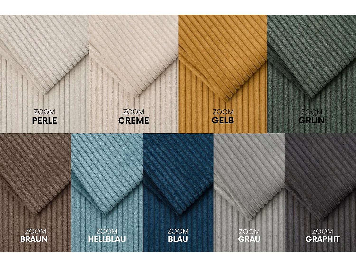 Canapé d'angle avec fonction couchage et coffre de lit, Canapé en U, Canapé en U tissu Gabon Zoom Marron