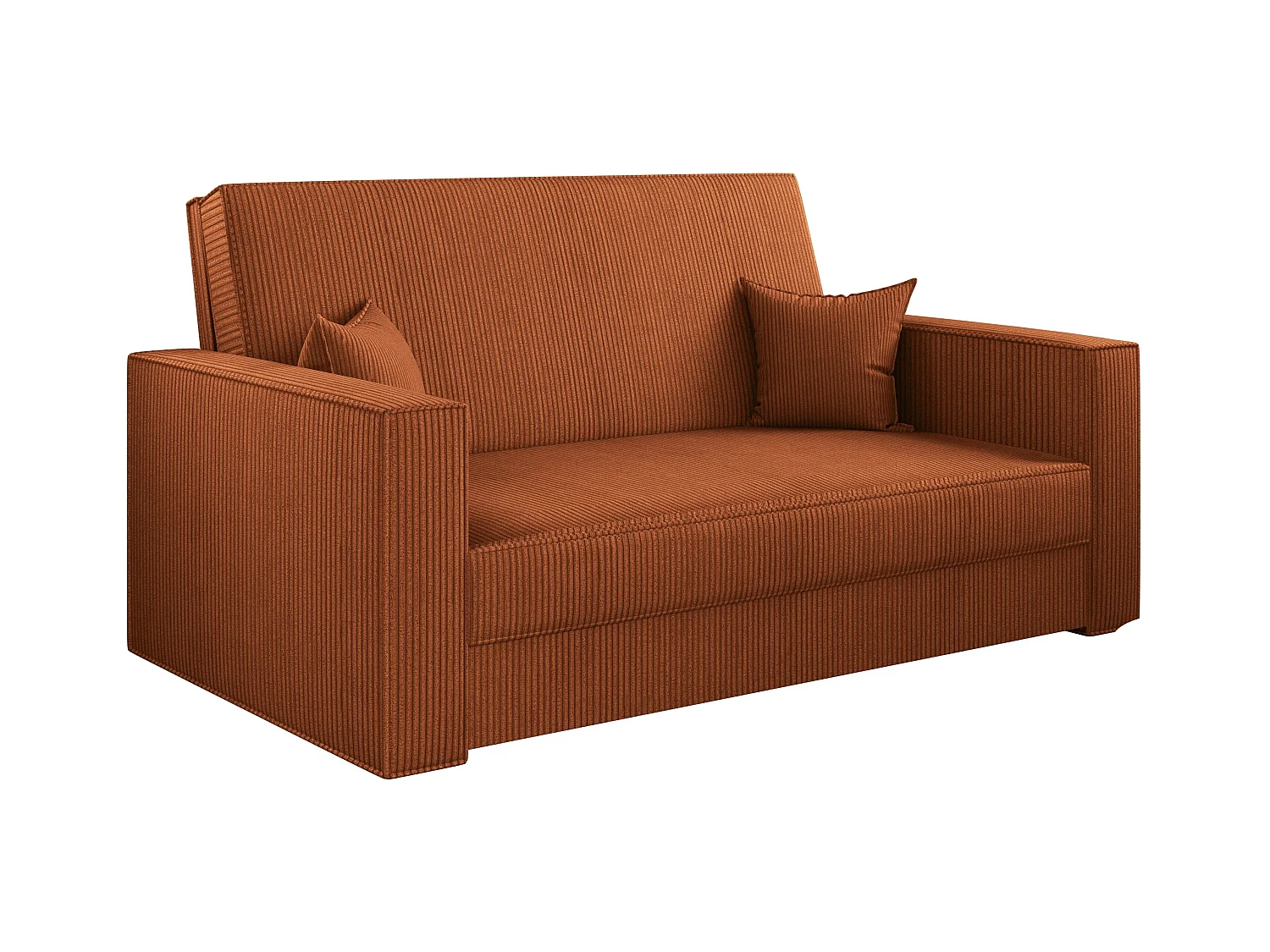 Canapé classique convertible AMERICA - tissu Poso brique