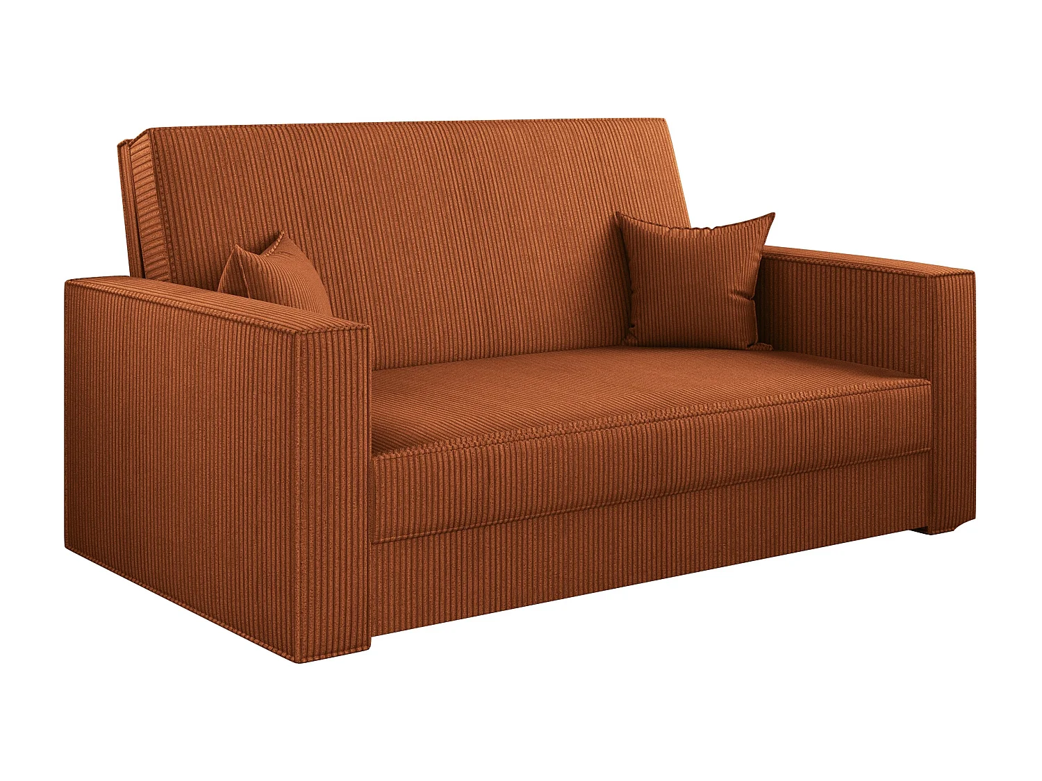 Canapé classique convertible AMERICA - tissu Poso brique