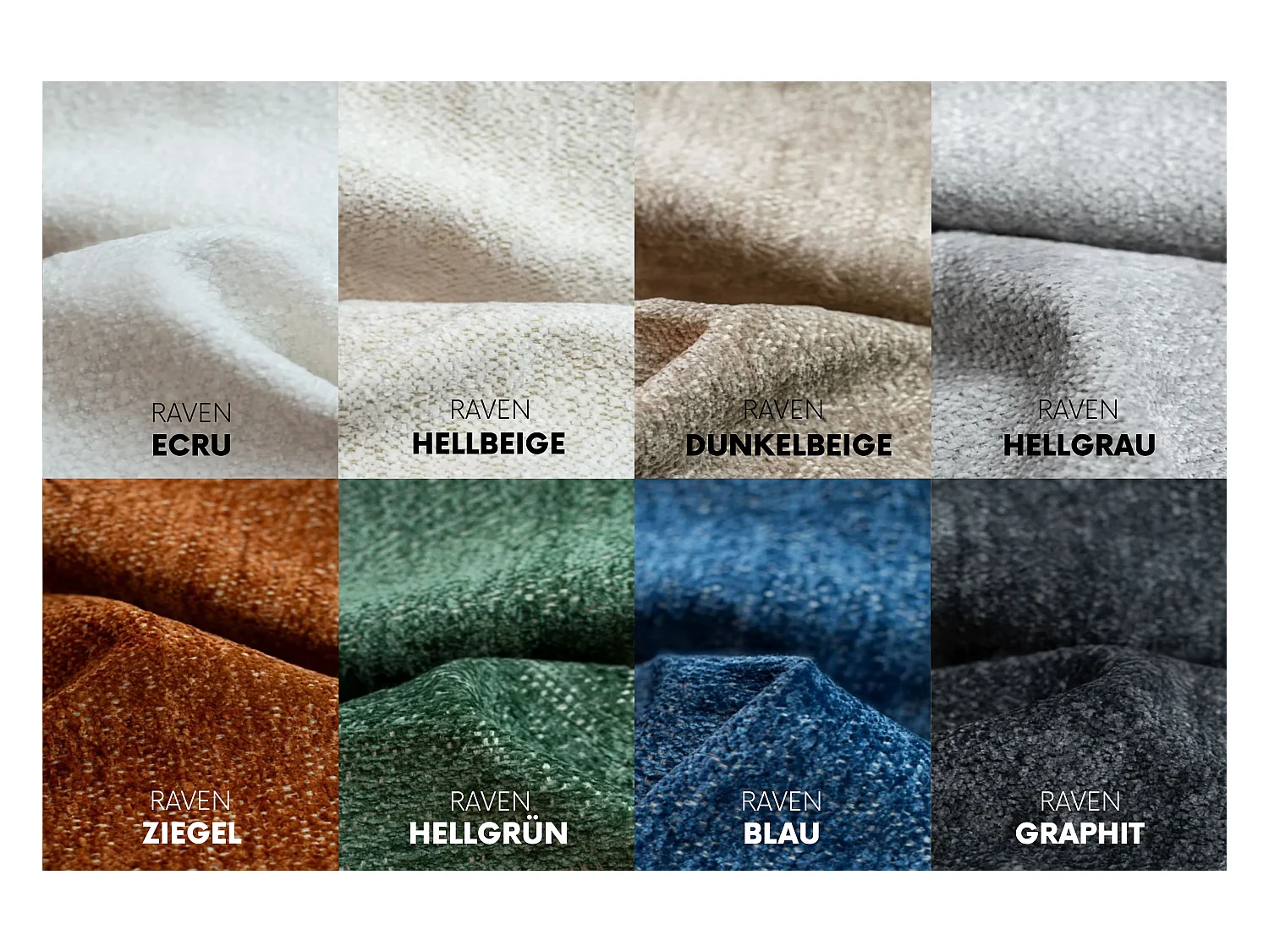 Canapé d'angle Bohoo en L avec convertible, tissu Raven, gris clair, droit