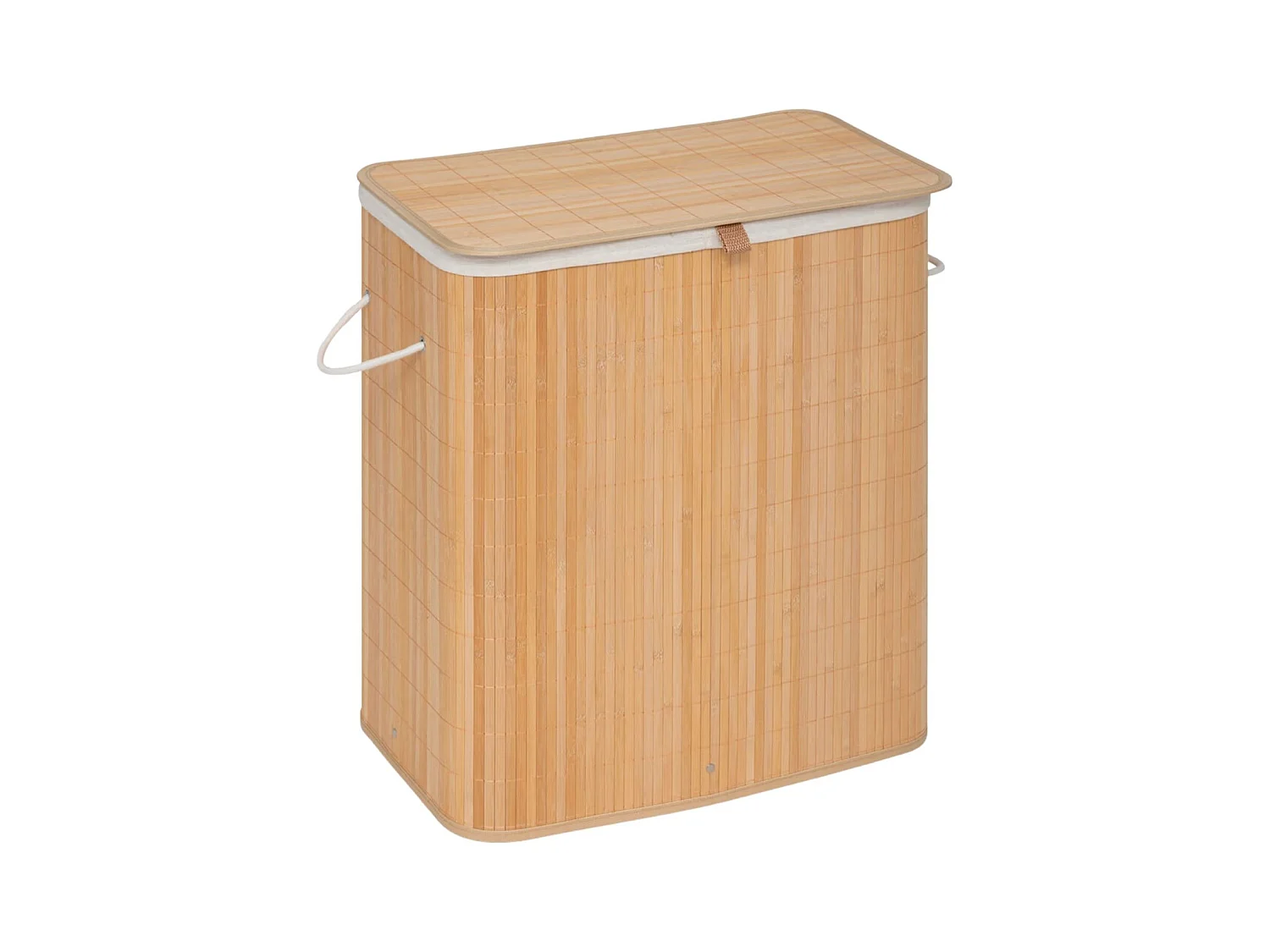 Panier à Linge Double "Bambou" 100L Naturel