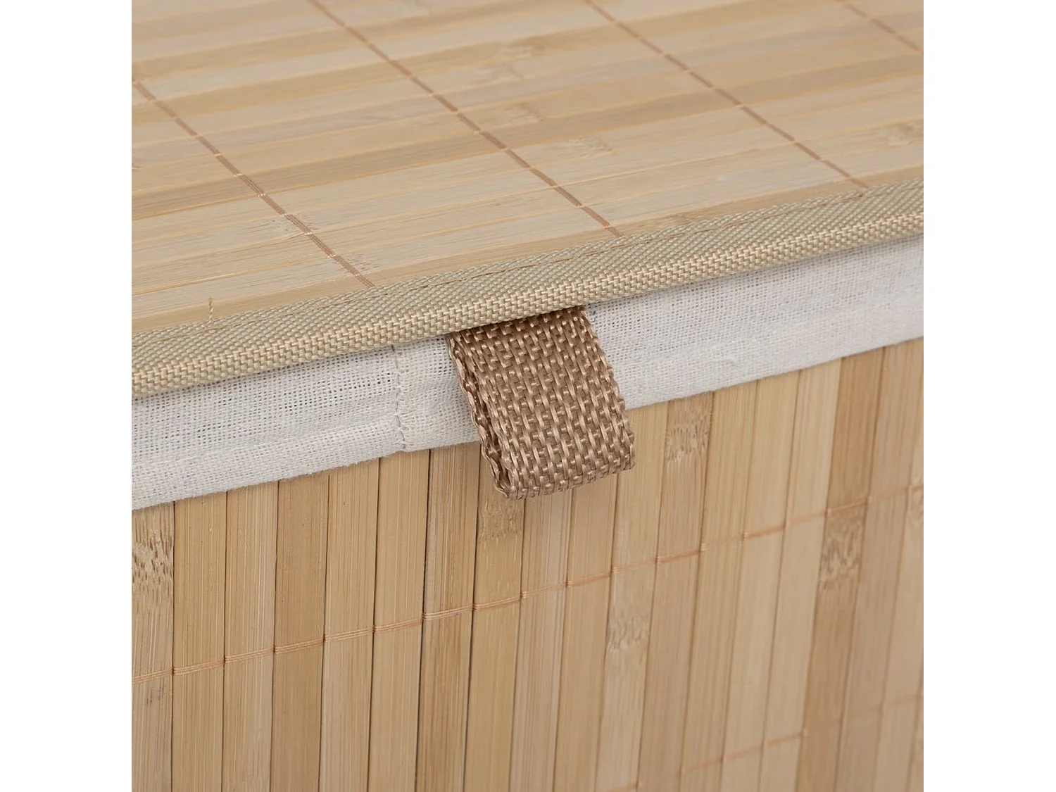 Panier à Linge Double "Bambou" 100L Naturel