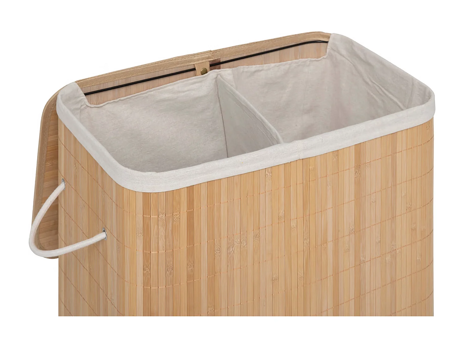 Cesta de ropa doble 100L de bambú