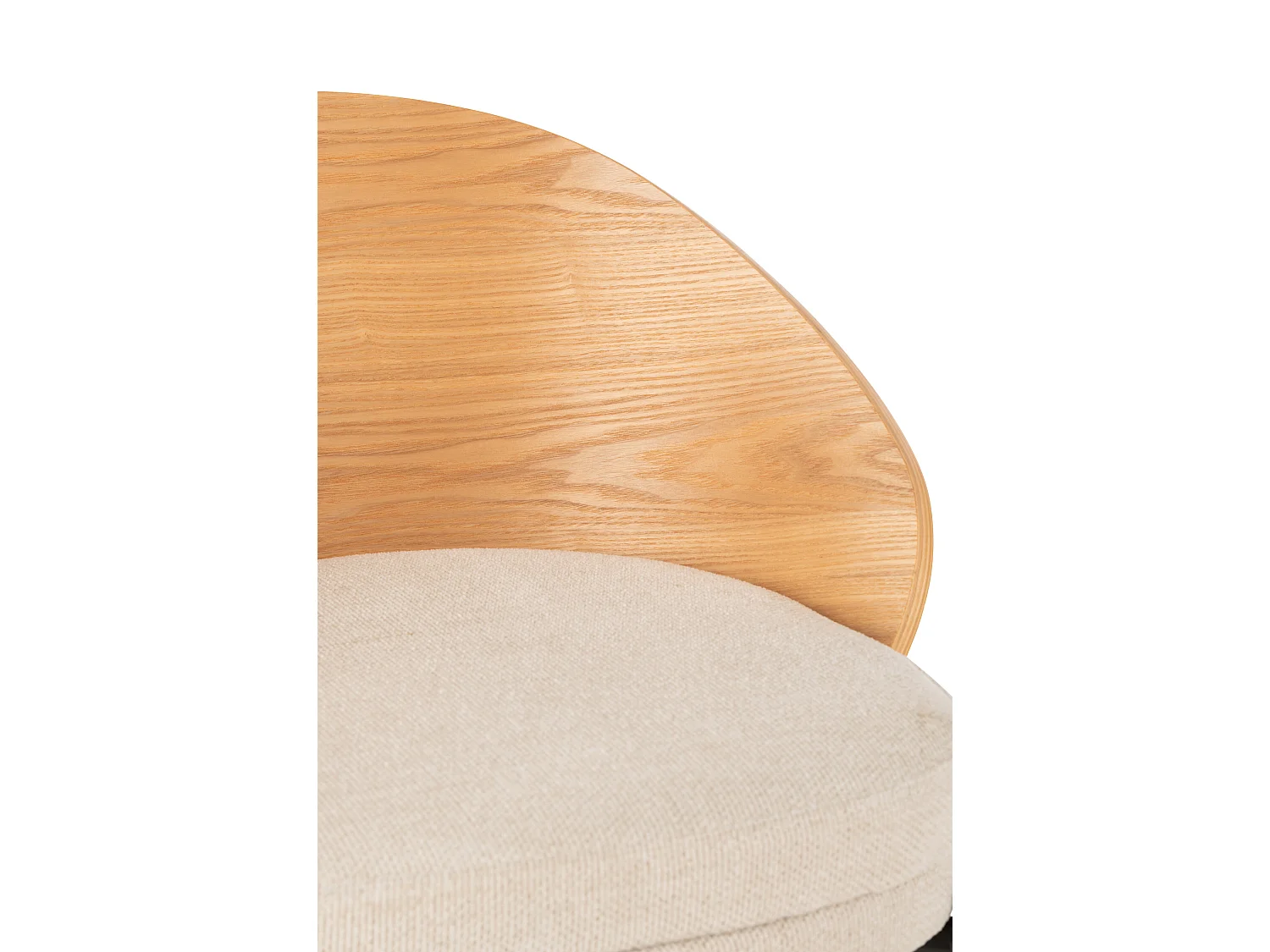 Chaise de Bar Design "Lone" 97cm Naturel & Beige