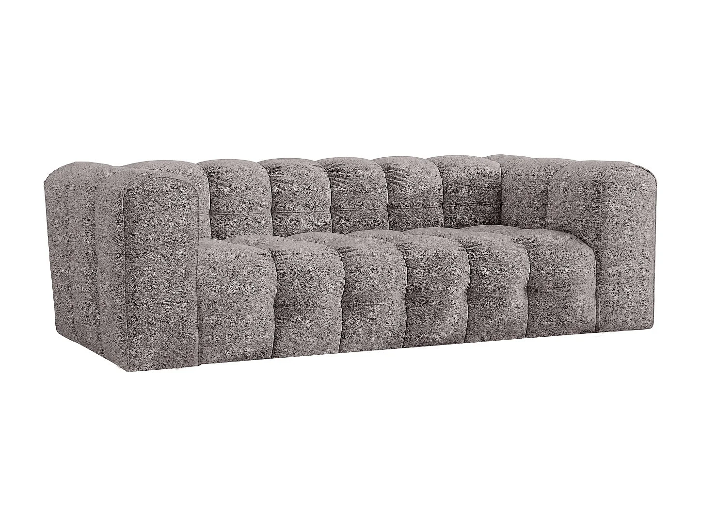 3-zitsbank, comfortbank BALOO, stof Schenille & Bouclé, grijs