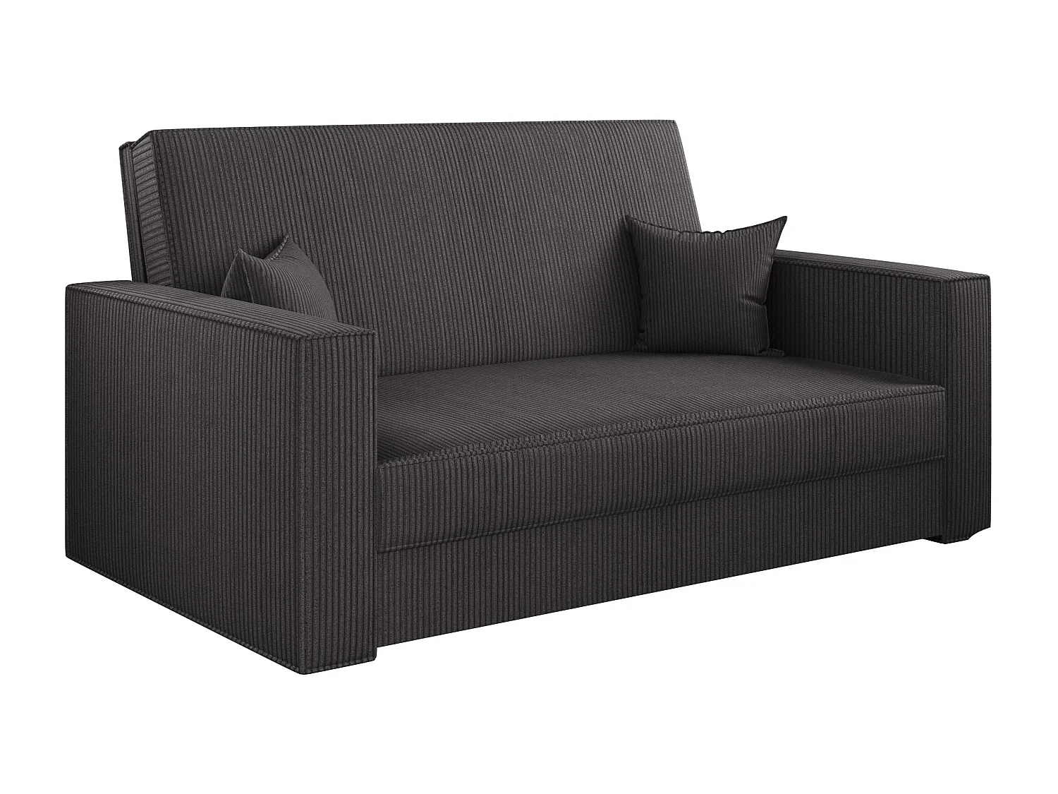 Canapé convertible classique AMERICA - Tissu Poso Gris Foncé