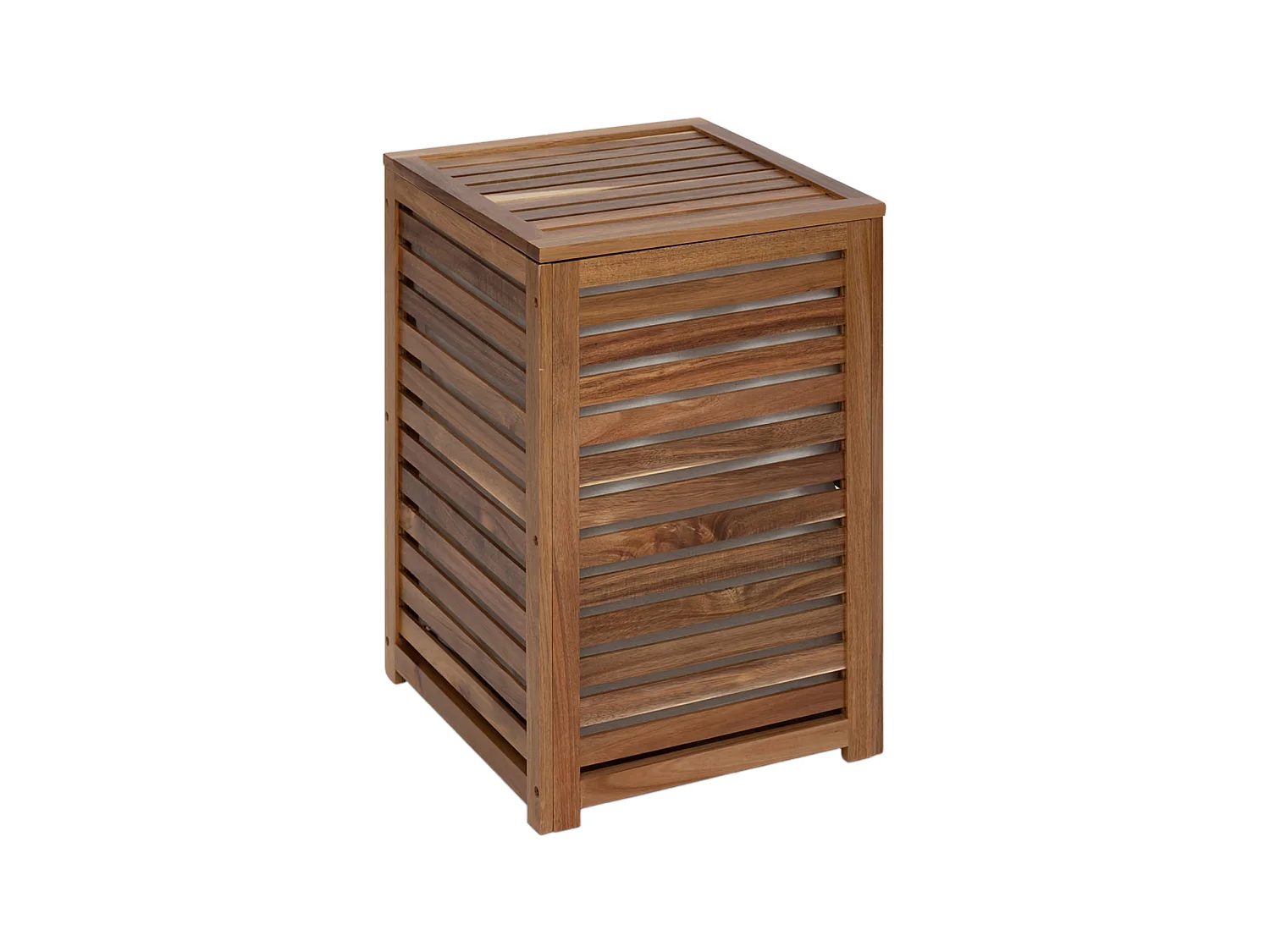 Panier à Linge en Bois "Acacia" 65L Marron