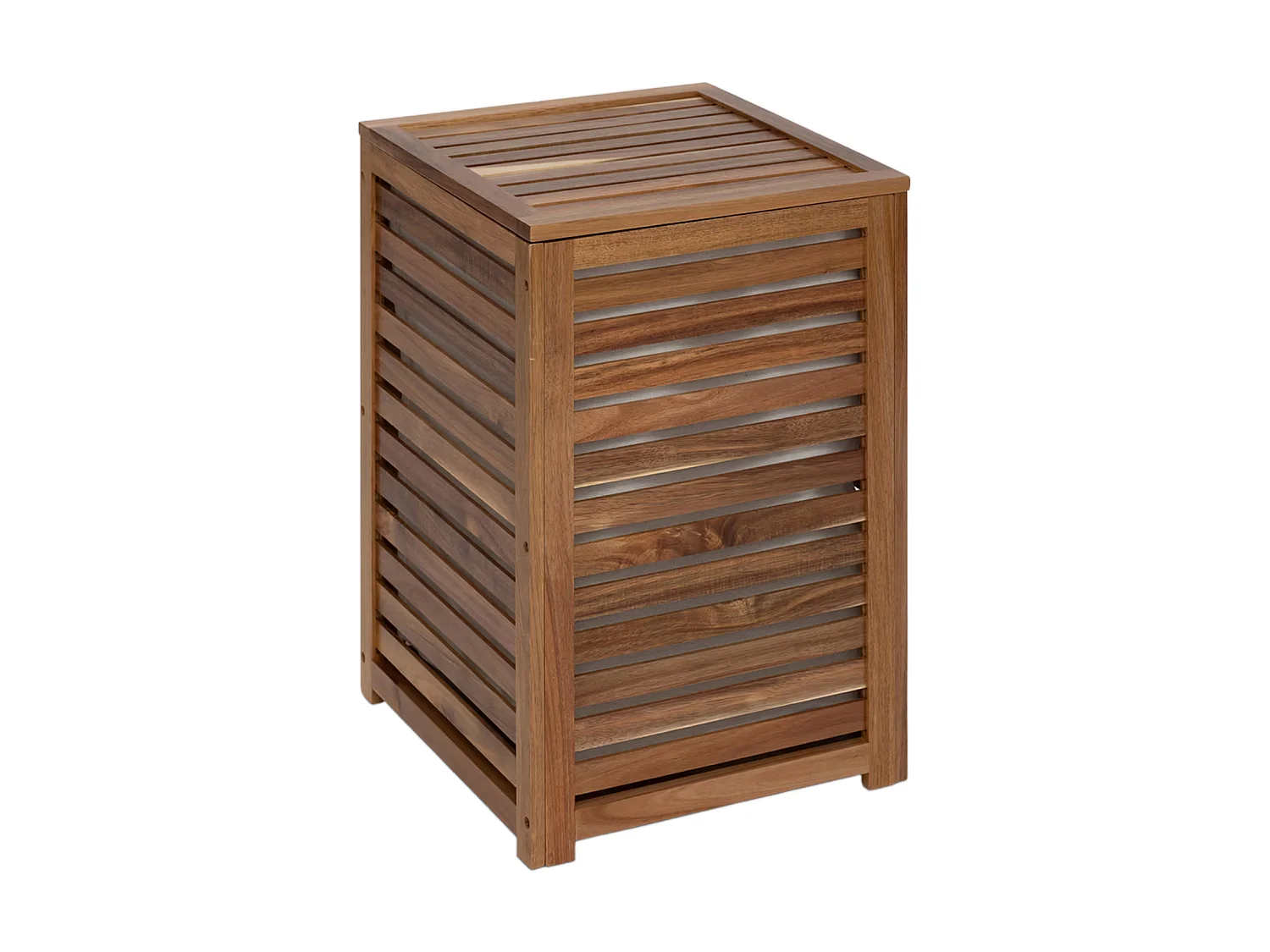 Panier à Linge en Bois "Acacia" 65L Marron