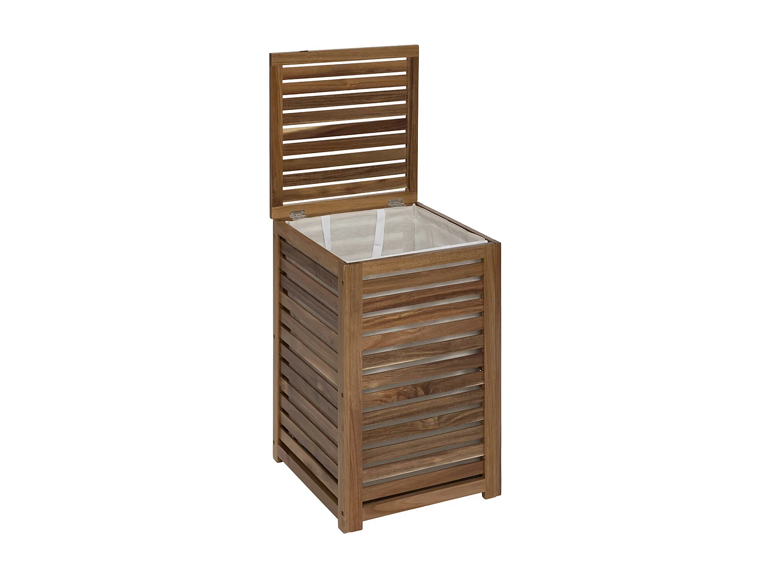 Panier à Linge en Bois "Acacia" 65L Marron