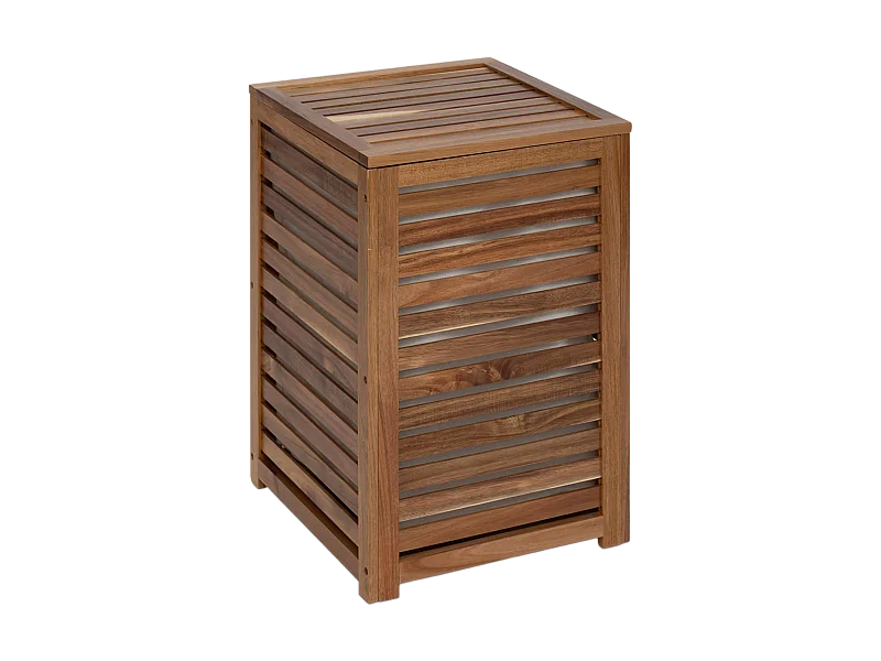 Wäschekorb 65L aus Akazie 40,3 x 40,3 x 60 cm