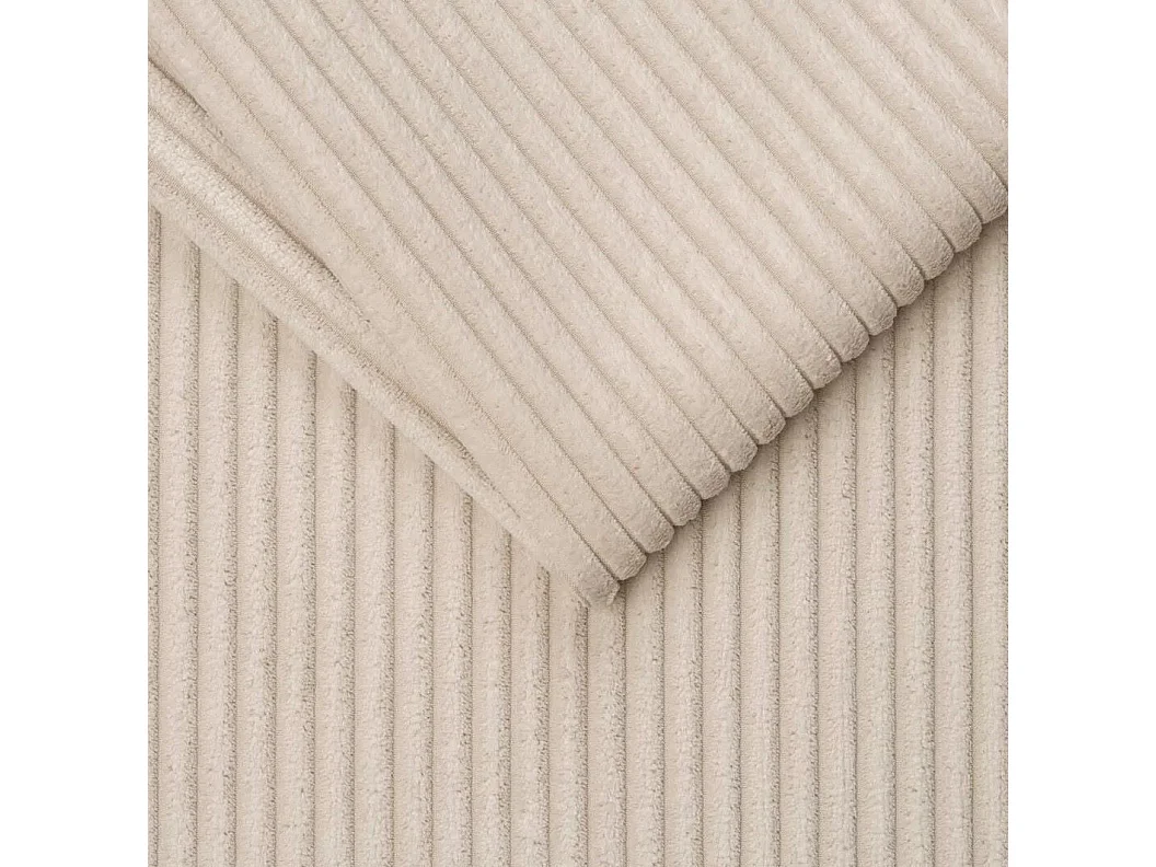 Canapé d'angle avec fonction couchage et coffre de lit, Canapé en U, Canapé en U tissu Gabon Zoom Crème