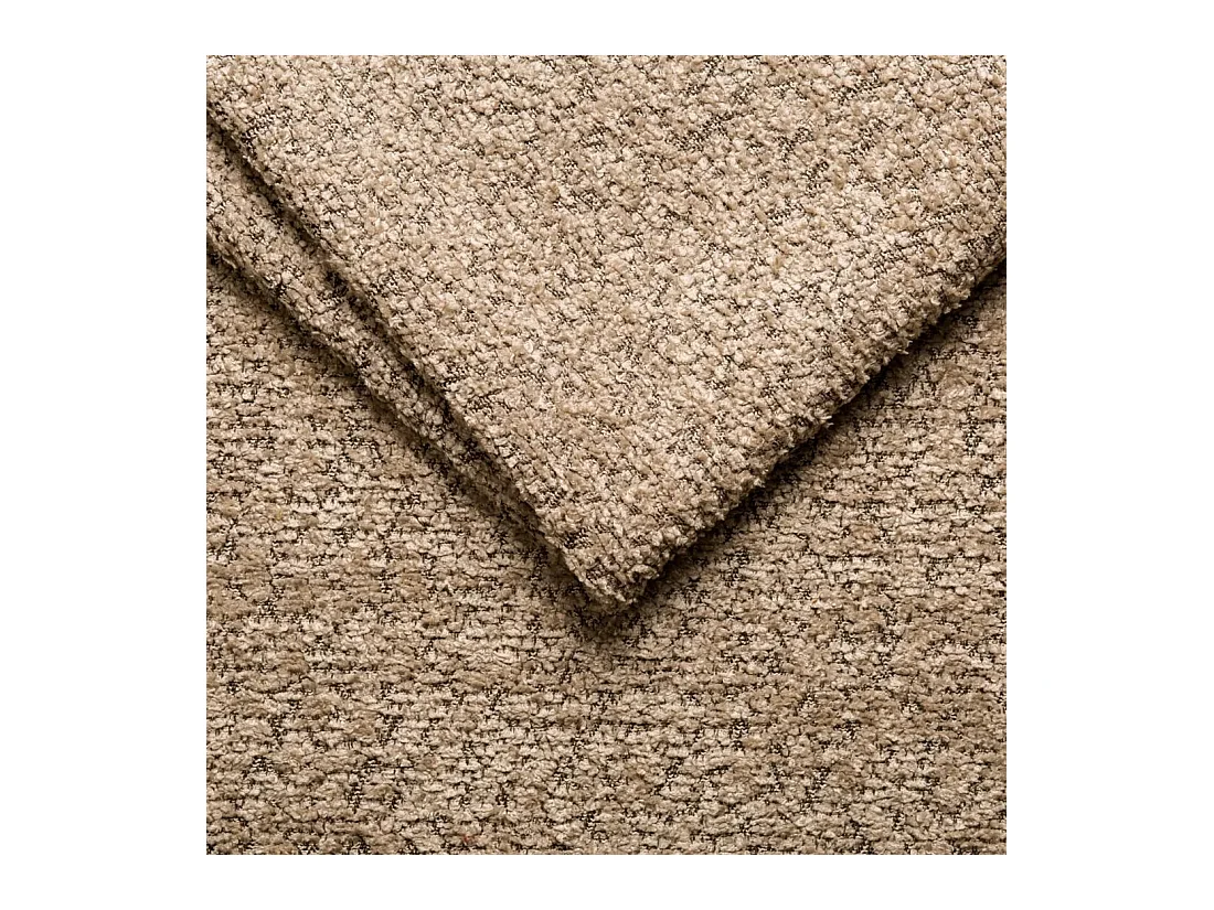 Sofa 3-Sitzer, Komfort Couch BALOO, stoff Schenille & Bouclé, Dunkelbeige