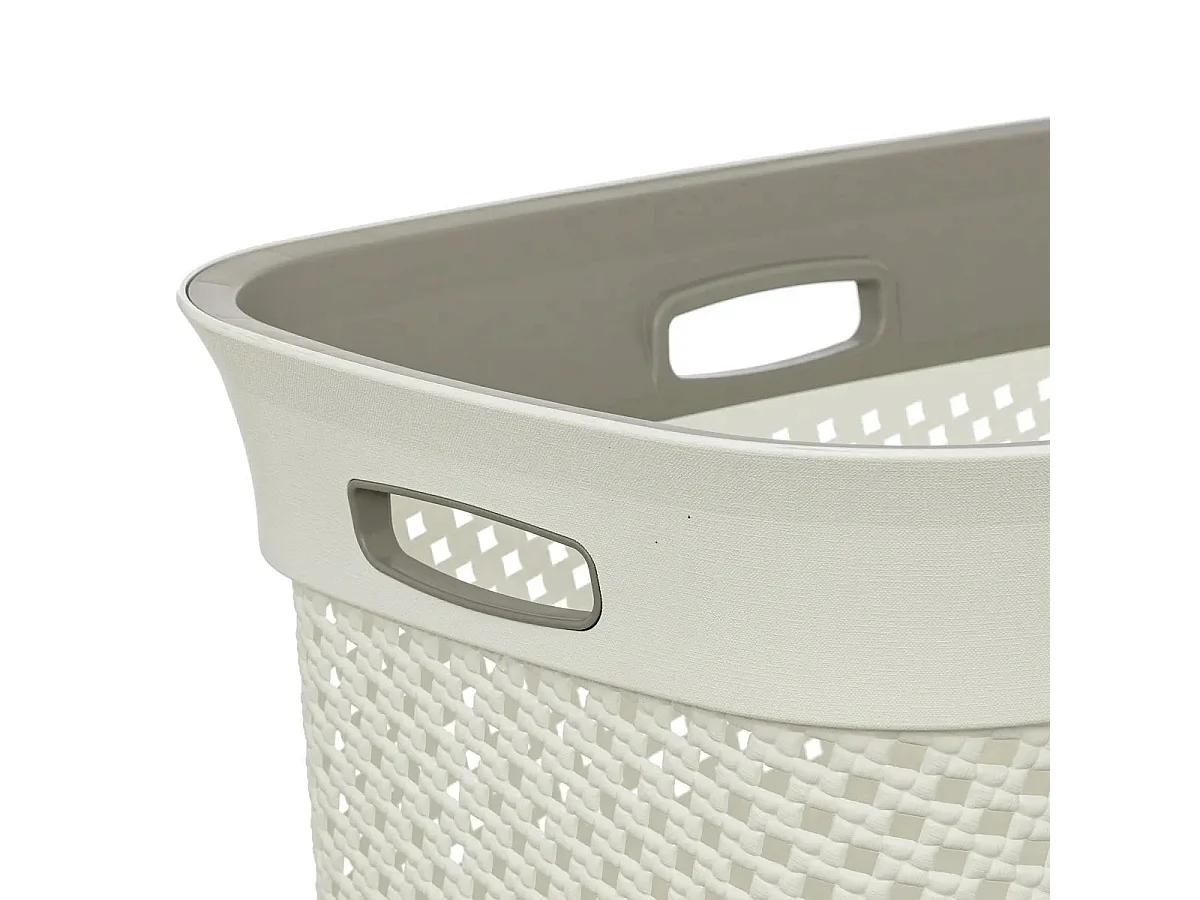 Corbeille à Linge Ajouré "Purl" 45L Lin