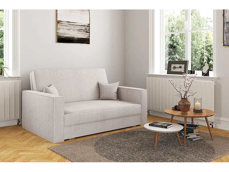 Klassieke slaapbank AMERICA - stof Poso Beige