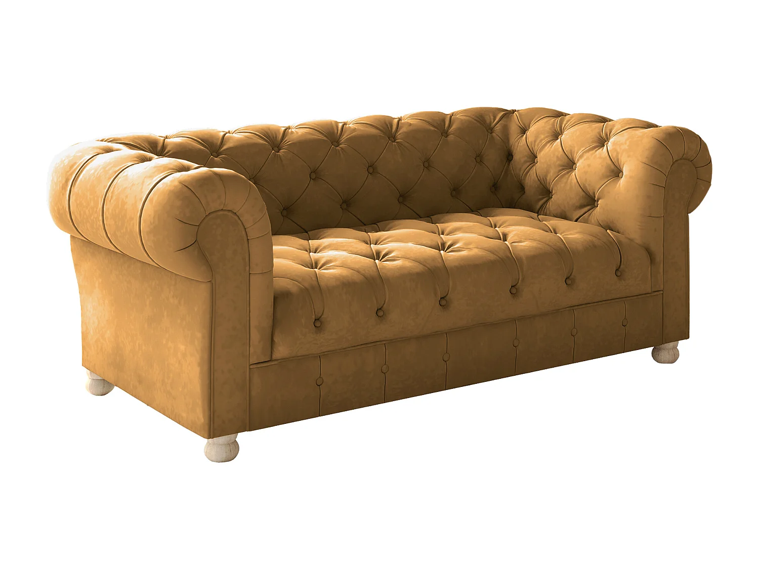 CHESTERFIELD tweezitsbank, Whisper-stof, Golden