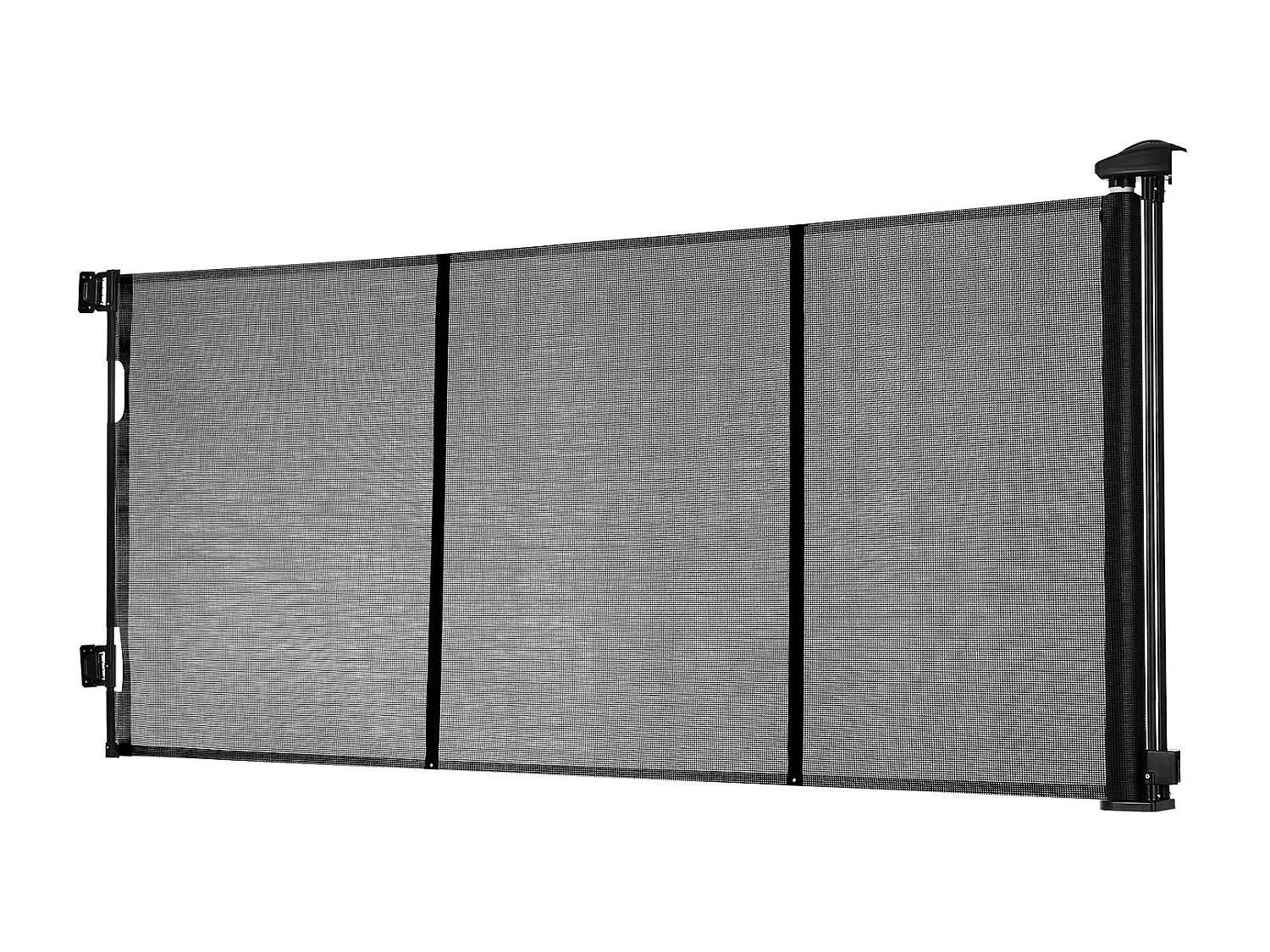 Barrera de Seguridad SucceBuy Extensible, Valla en Malla Hasta 310 cm de Ancho y 79,5 cm de Alto, Barrera Retráctil con Bandas Reforzadas