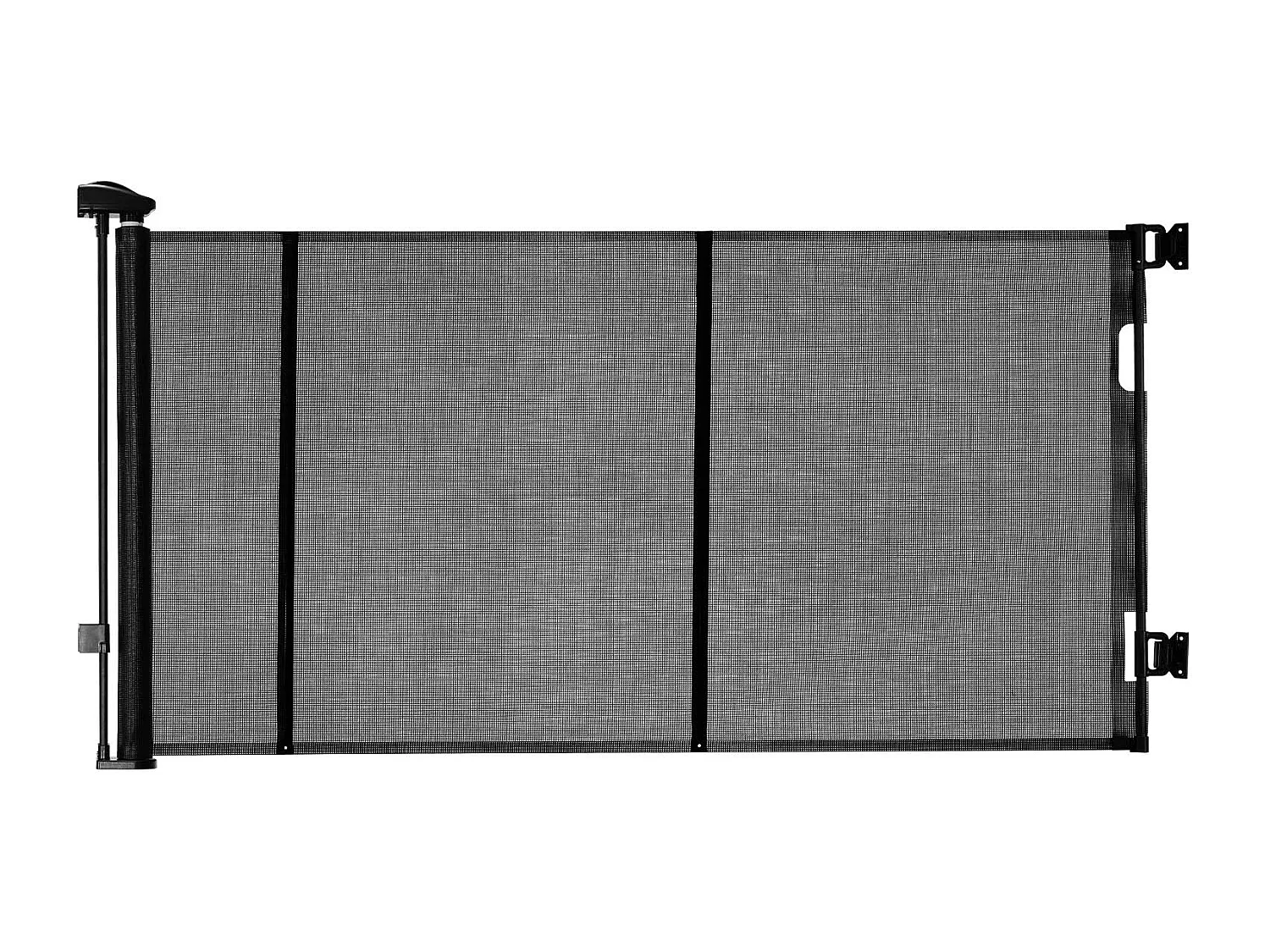 Barrera de Seguridad SucceBuy Extensible, Valla en Malla Hasta 310 cm de Ancho y 79,5 cm de Alto, Barrera Retráctil con Bandas Reforzadas