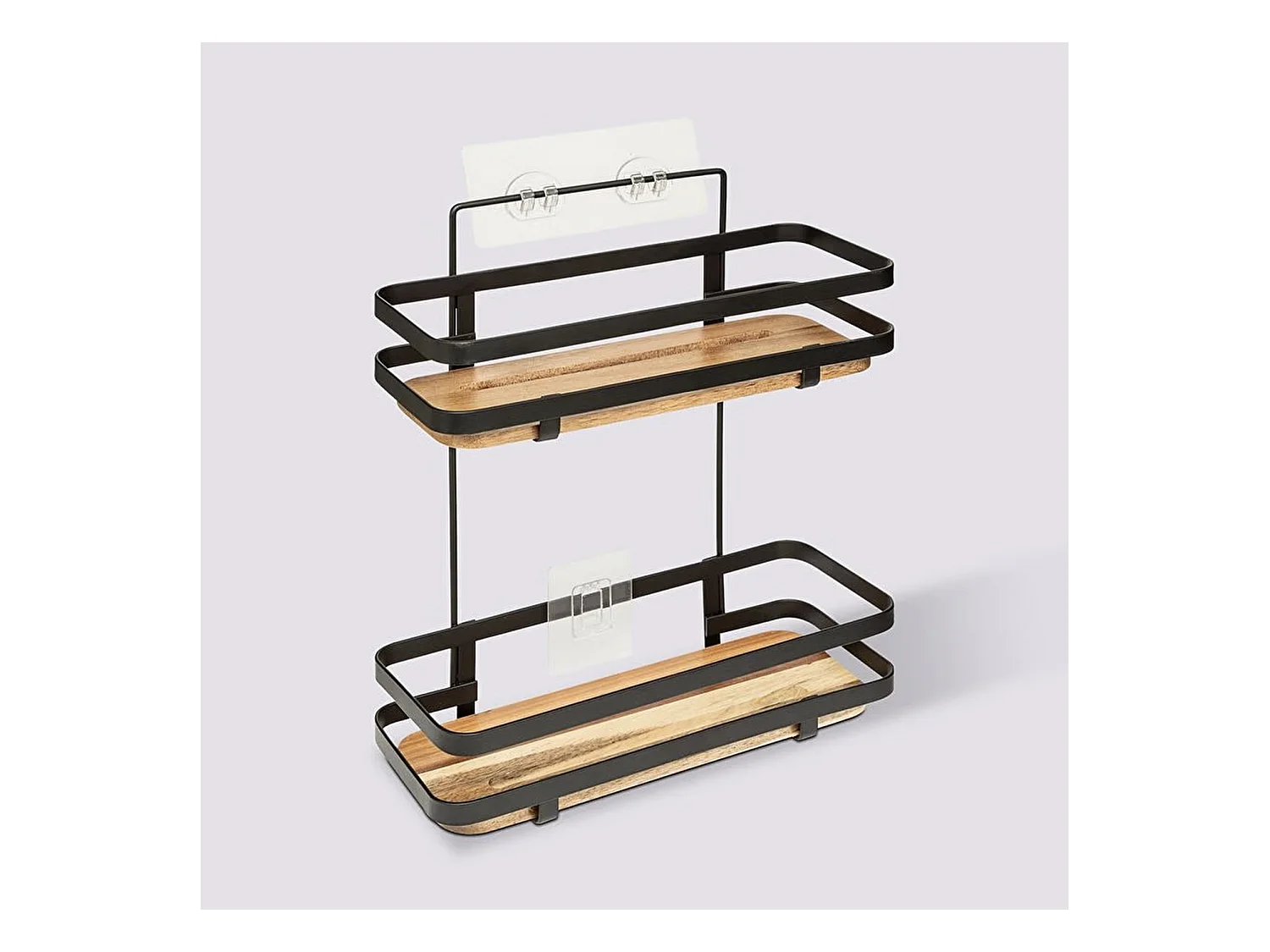 Serviteur de Douche en Bois "Blackacia" 30cm Noir