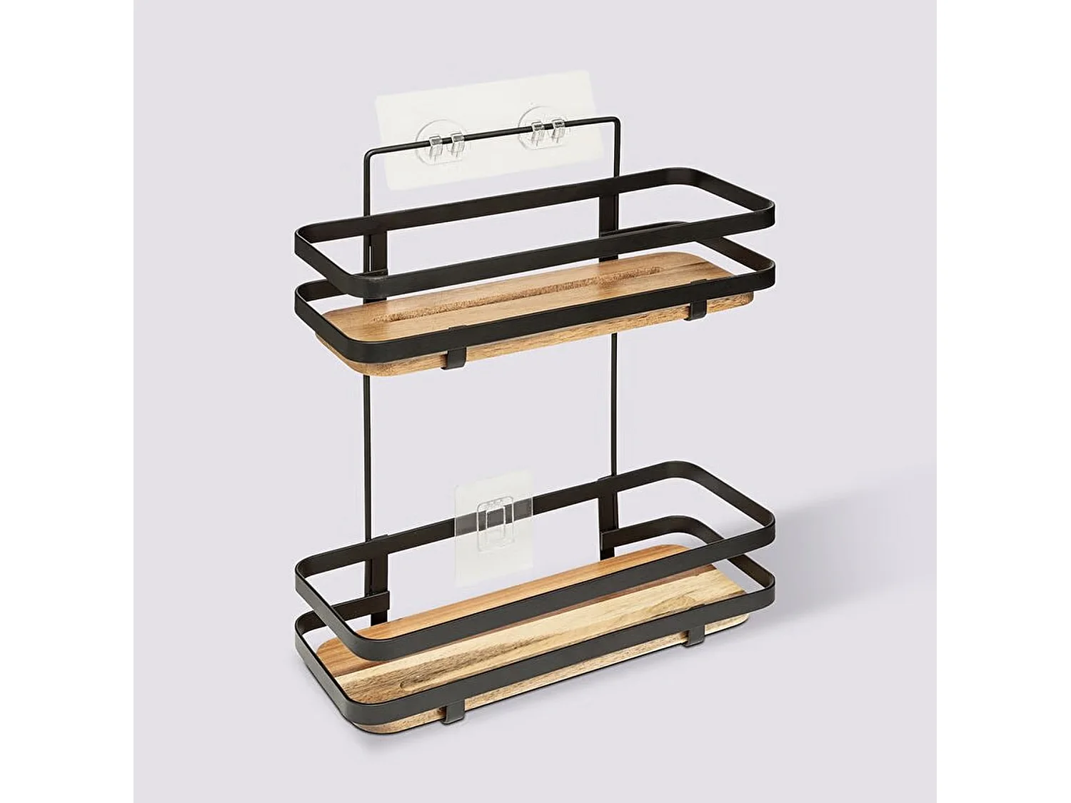 Serviteur de Douche en Bois "Blackacia" 30cm Noir